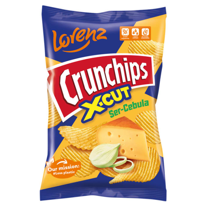 Chipsy X-CUT Ser i Cebula 140g Crunchips