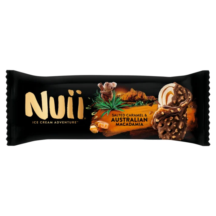 Lody Słony karmel & Australijskie orzeczy makadamia 90ml Nuii