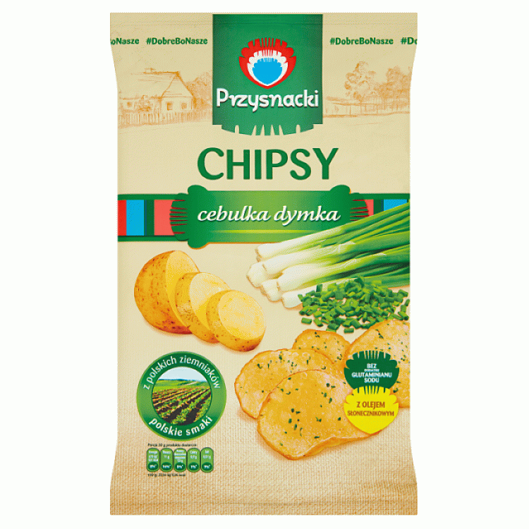 Chipsy Zielona Cebulka 135g Przysnacki
