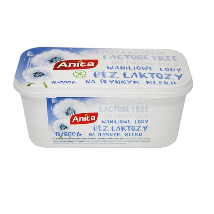 Lody waniliowe bez laktozy Anita 1l
