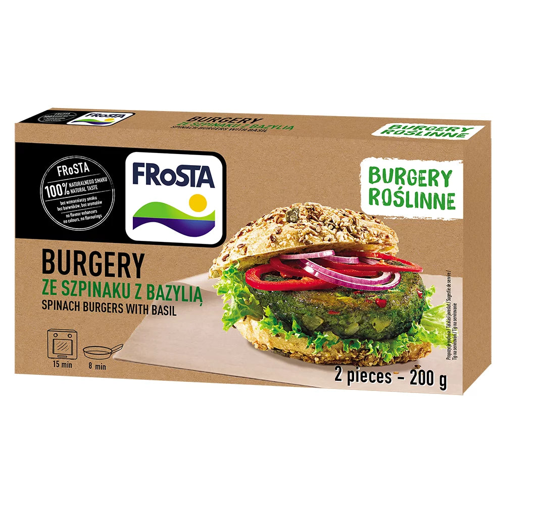 Burgery ze szpinaku z bazylią 200g Frosta
