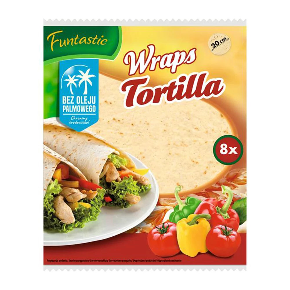 Tortilla Funtastic pszenna 296g 8szt Develey