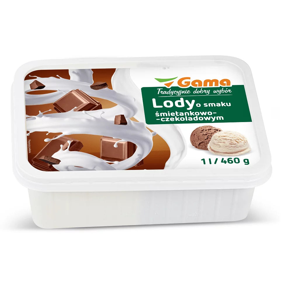 Lody śmietankowo-czekoladowe 1L Marka Własna Gama