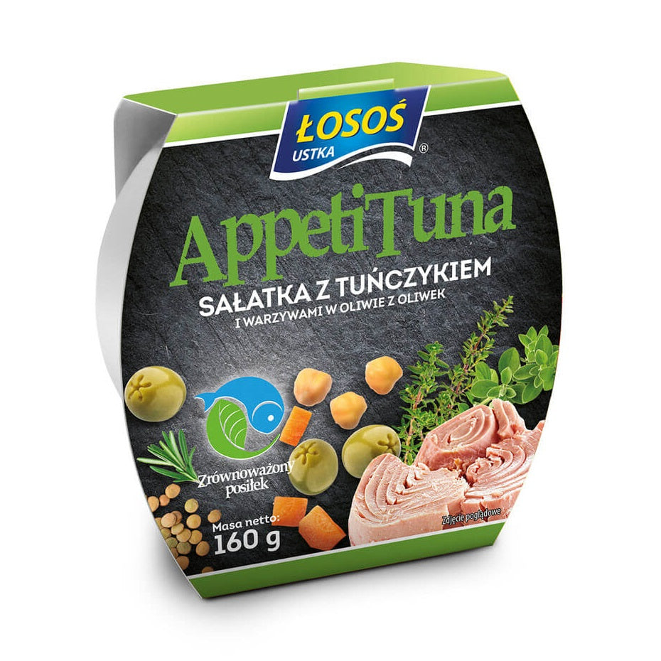 Sałatka z tuńczykiem i warzywami w oliwie z oliwek 160g Łosoś Ustka