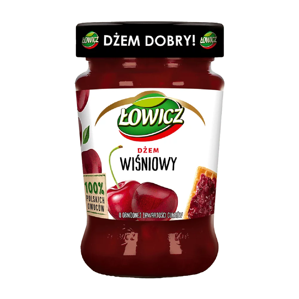 Dżem Łowicz niskosłodzony wiśniowy 280g Agros nova