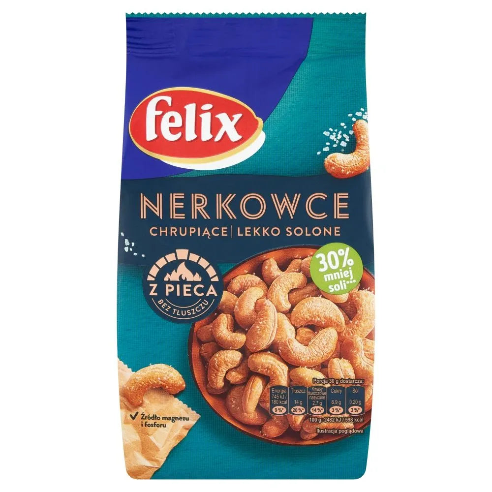 Orzechy nerkowca z pieca lekko solone 220g Felix
