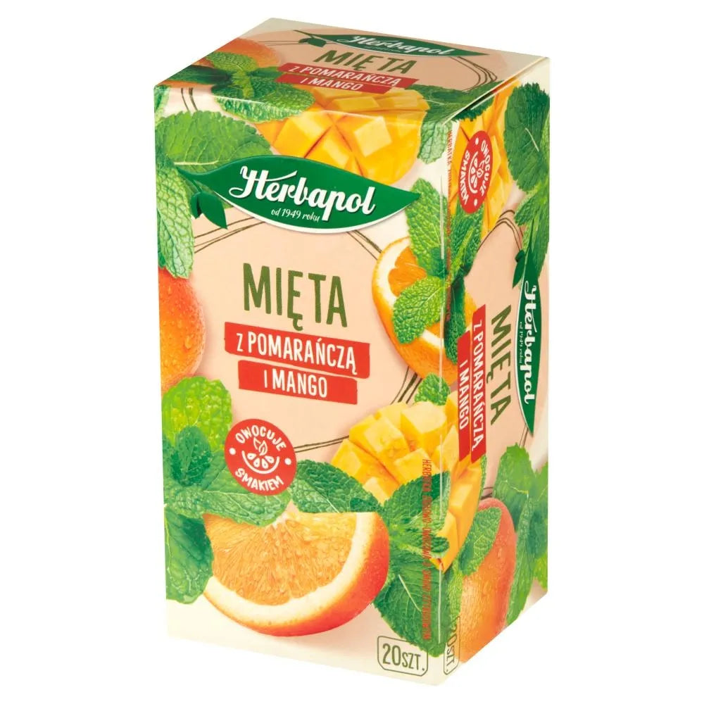 Herbatka ziołowo-owocowa mięta z pomarańczą i mango 30 g Herbapol