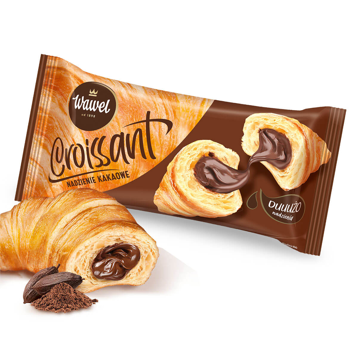 Croissant z nadzieniem kakaowym 50 g Wawel