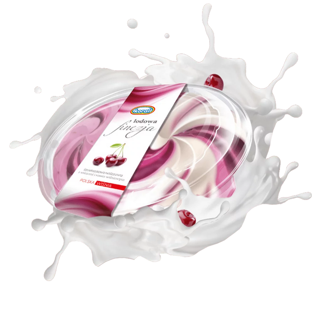 Lody Finezja śmietanka/wiśnia 1l Koral