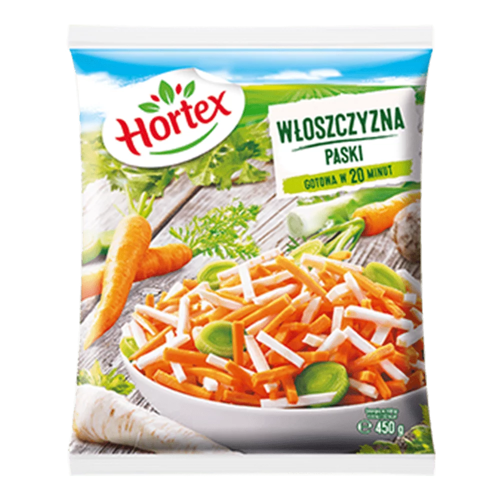 Włoszczyzna krojona paski mrożona 450g Hortex
