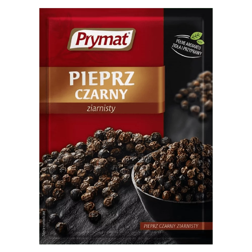 Przyprawa pieprz czarny ziarnisty 20g Prymat