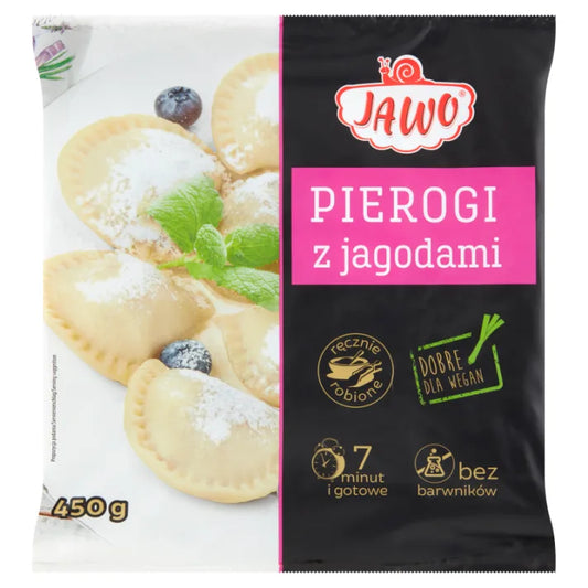 Pierogi z jagodami mrożone 450g Jawo