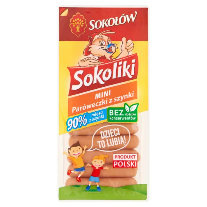Parówki z szynki mini Sokoliki 140g Sokołów