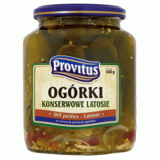 Ogórki konserwowe latosie 640g Provitus