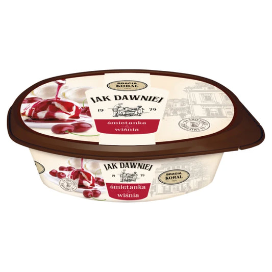 Lody śmietankowe z wiśniami i sosem wiśniowym Jak Dawniej 900ml Bracia Koral