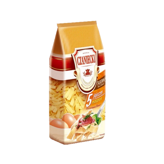 Makaron tasiemka walcowana 5-jajeczny 500g Czaniecki