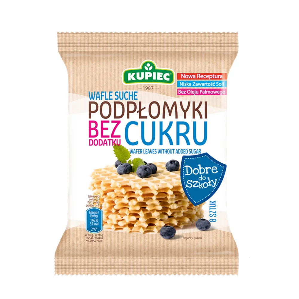 Wafle suche Podpłomyki bez cukru 70g Kupiec