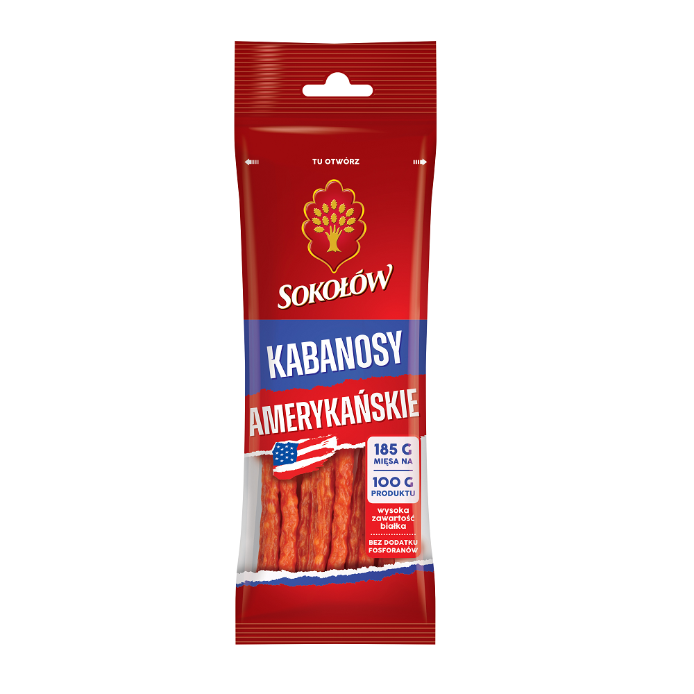 Kabanosy amerykańskie 100g Sokołów