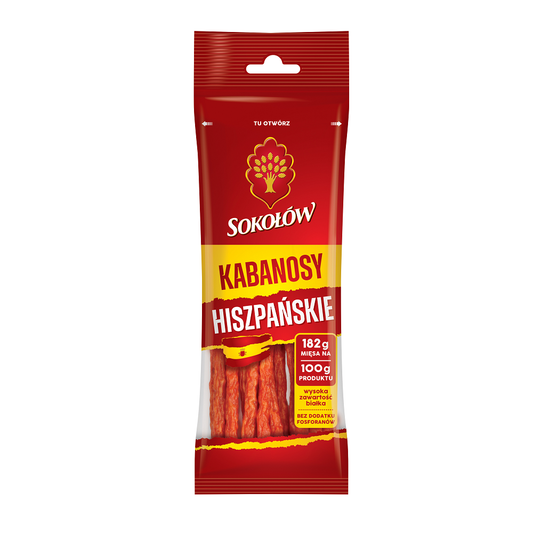 Kabanosy hiszpańskie 100g Sokołów