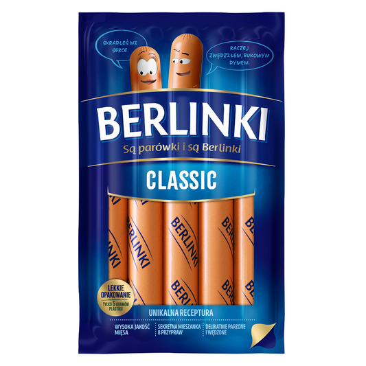 Parówki Berlinki classic 250g Animex
