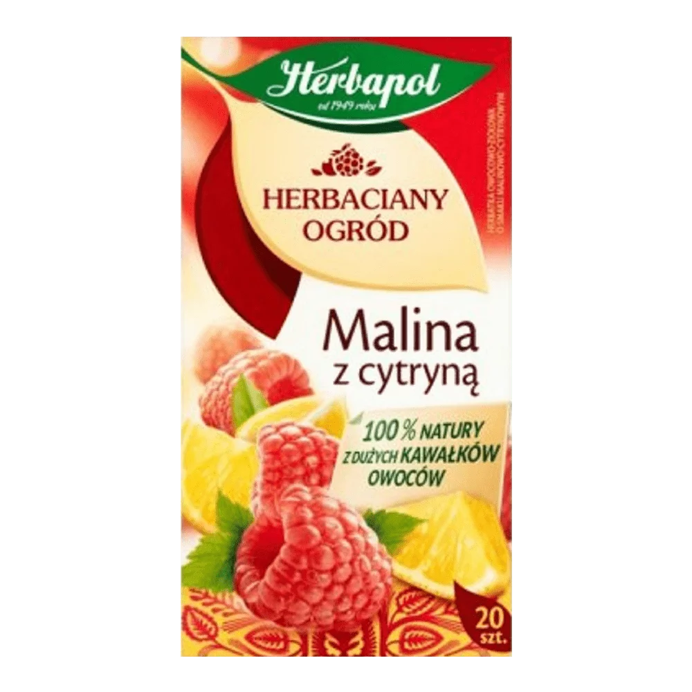 Herbata ekspresowa herbaciany ogród malina z cytryną 20szt. Herbapol