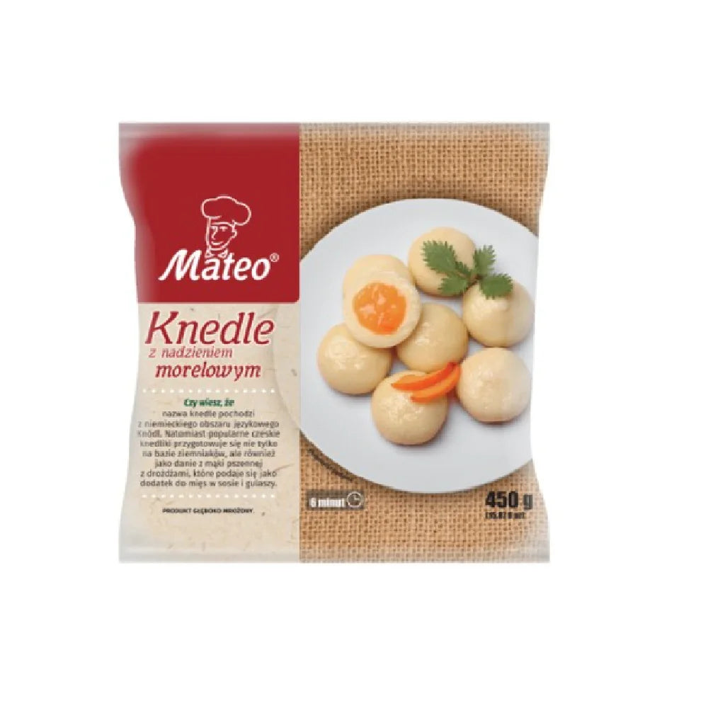 Knedle z nadzieniem morelowym 450g Mateo