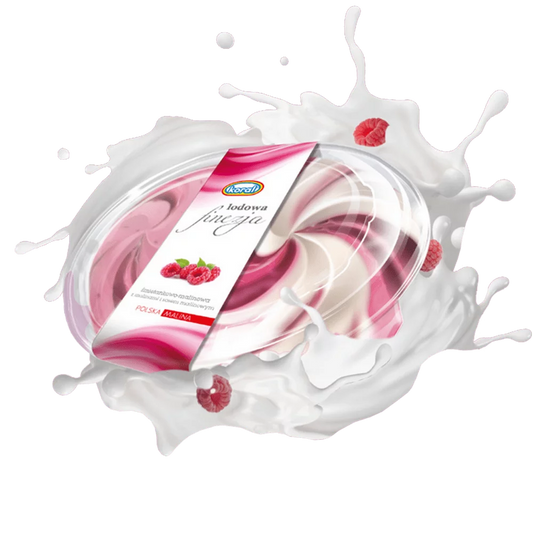 Lody Finezja śmietanka/malina 1l Koral