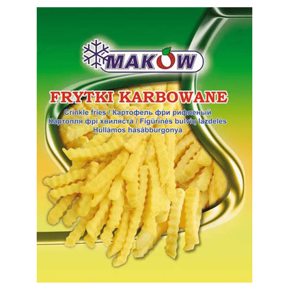 Frytki karbowane mrożone 450g Maków