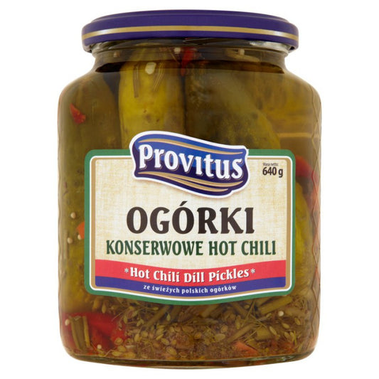 Ogórki konserwowe chili 640g Provitus