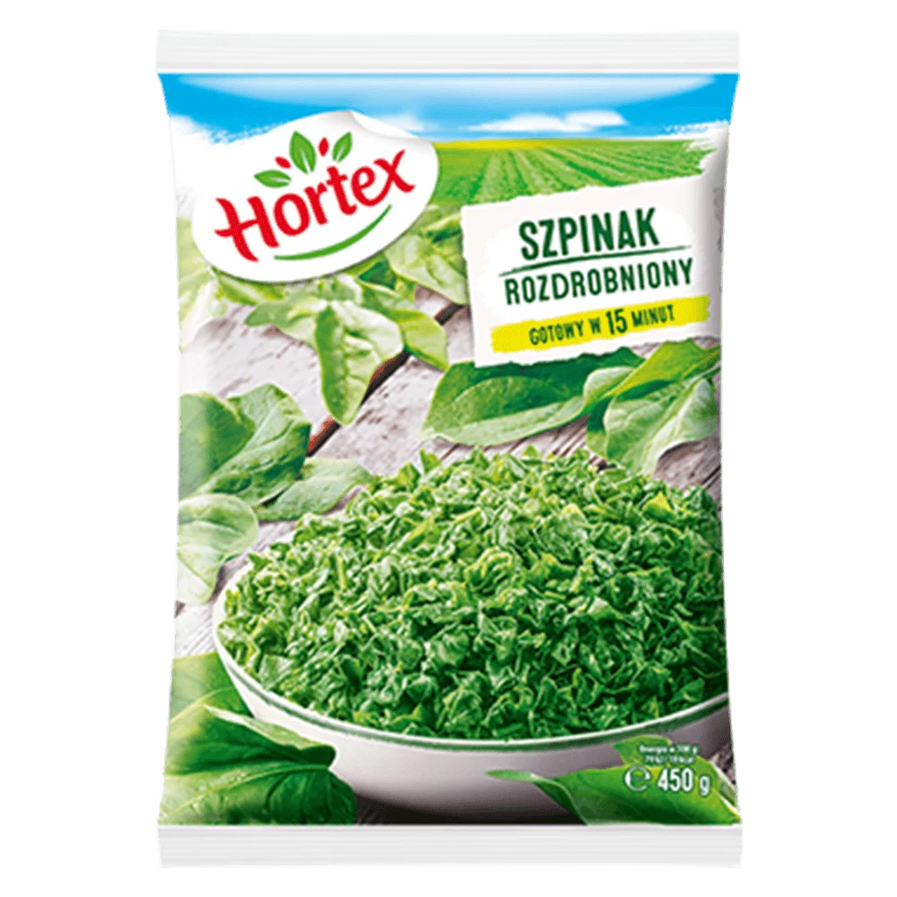 Szpinak rozdrobniony mrożony 450g Hortex