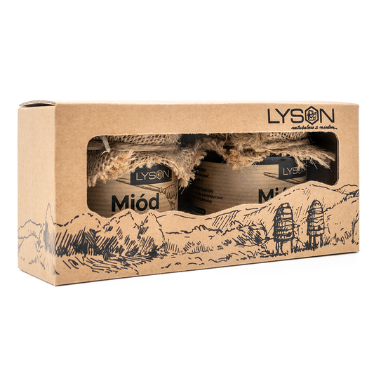 Zestaw miodów Beskidy 2x250g Łysoń