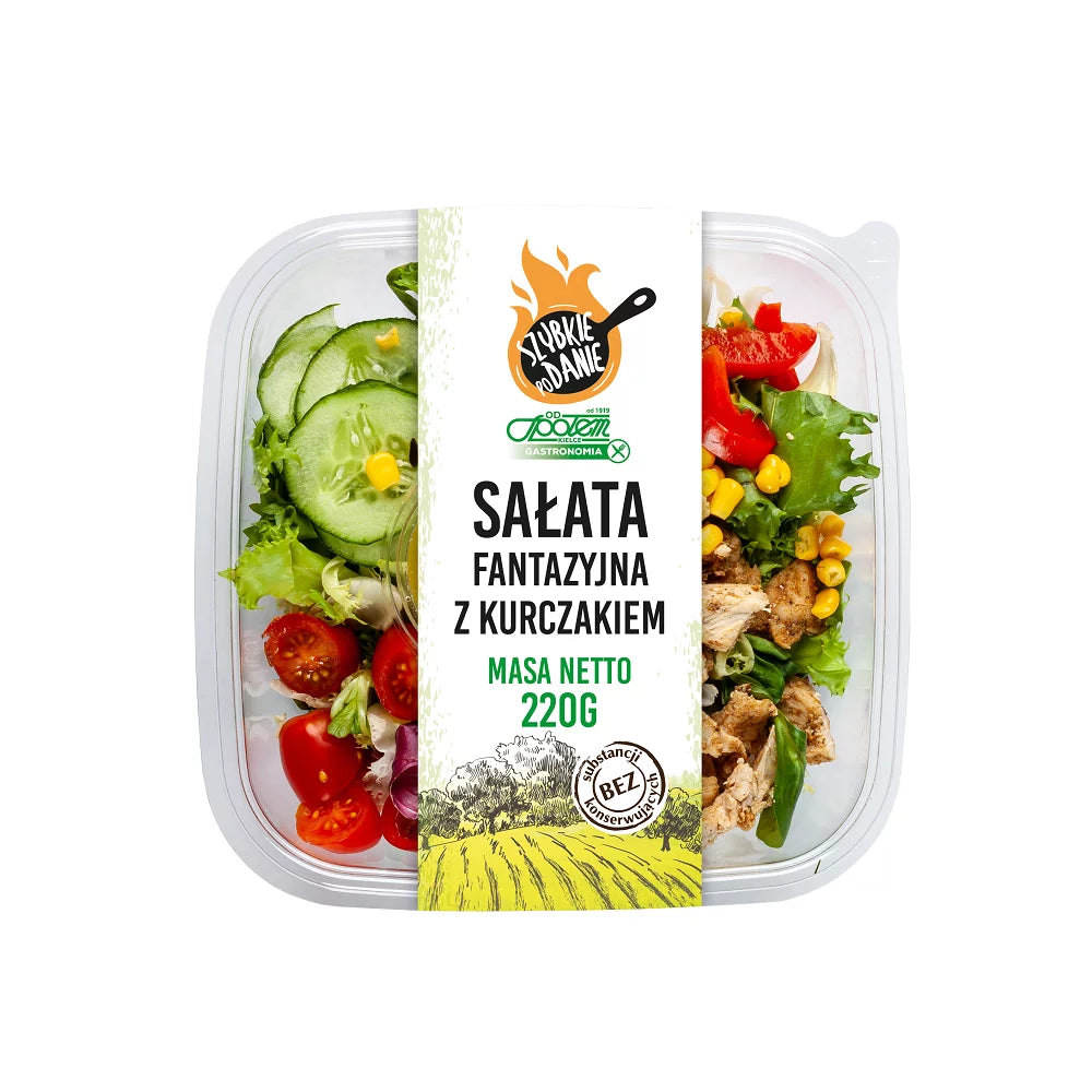 Sałatka fantazyjna z kurczakiem 220g Społem PSS