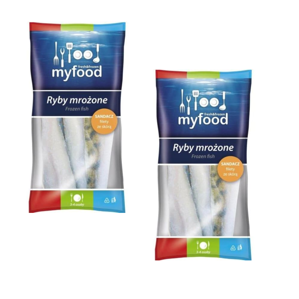 Sandacz filety ze skórą mrożone 500g MyFood
