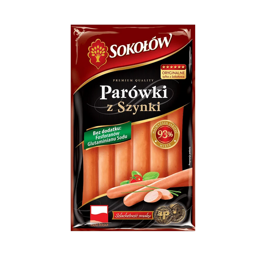 Parówki z szynki 210g Sokołów