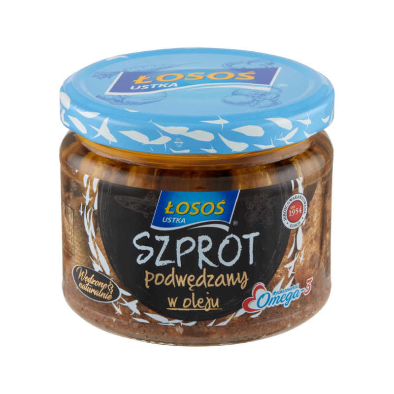 Szprot podwędzany w oleju 250g Łosoś Ustka