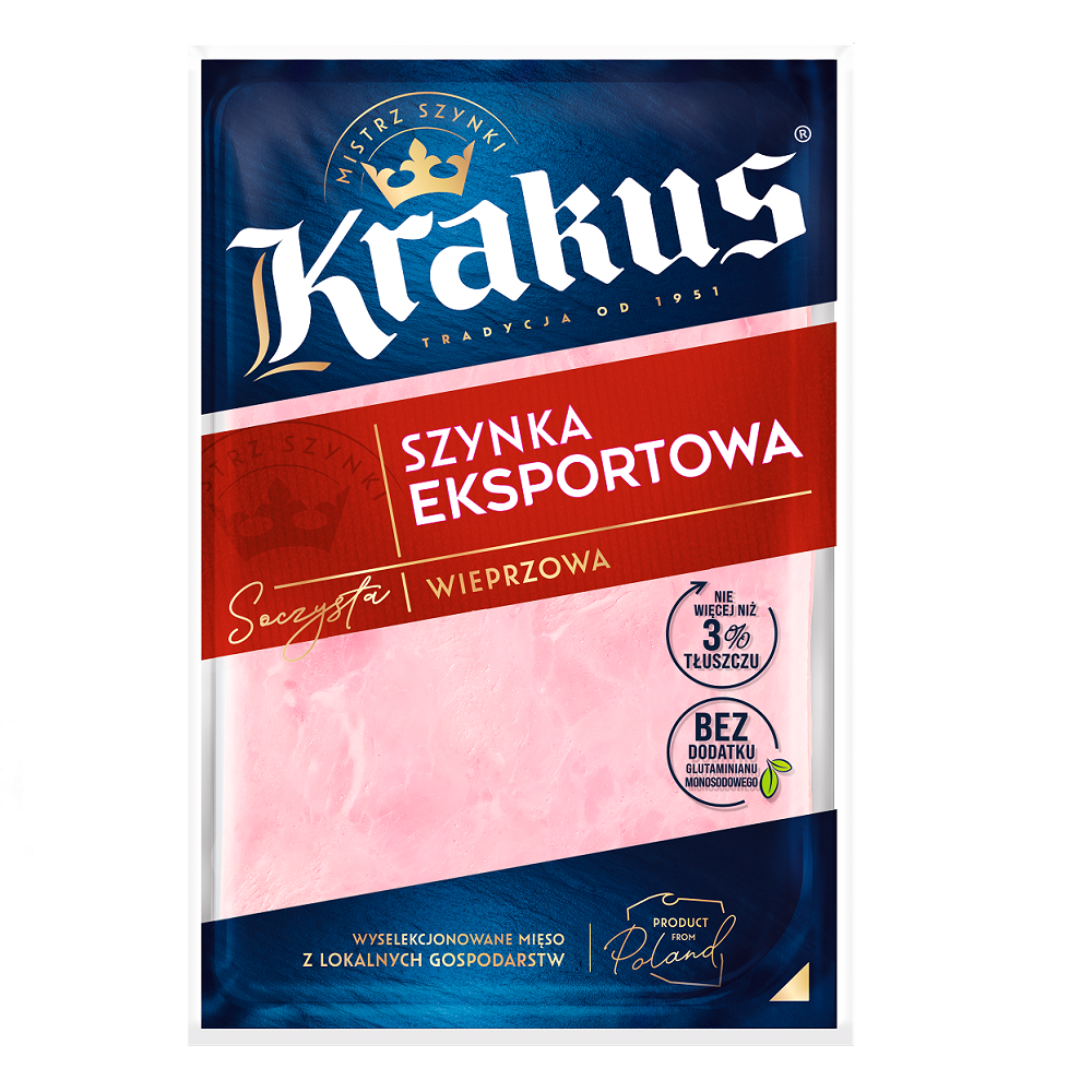 Szynka wieprzowa eksportowa Krakus 120g Animex