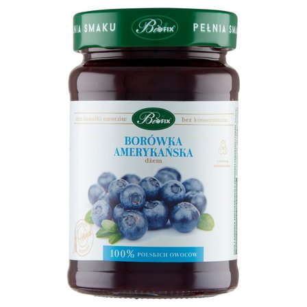 Dżem borówka amerykańska niskosłodzony 290g Bifix