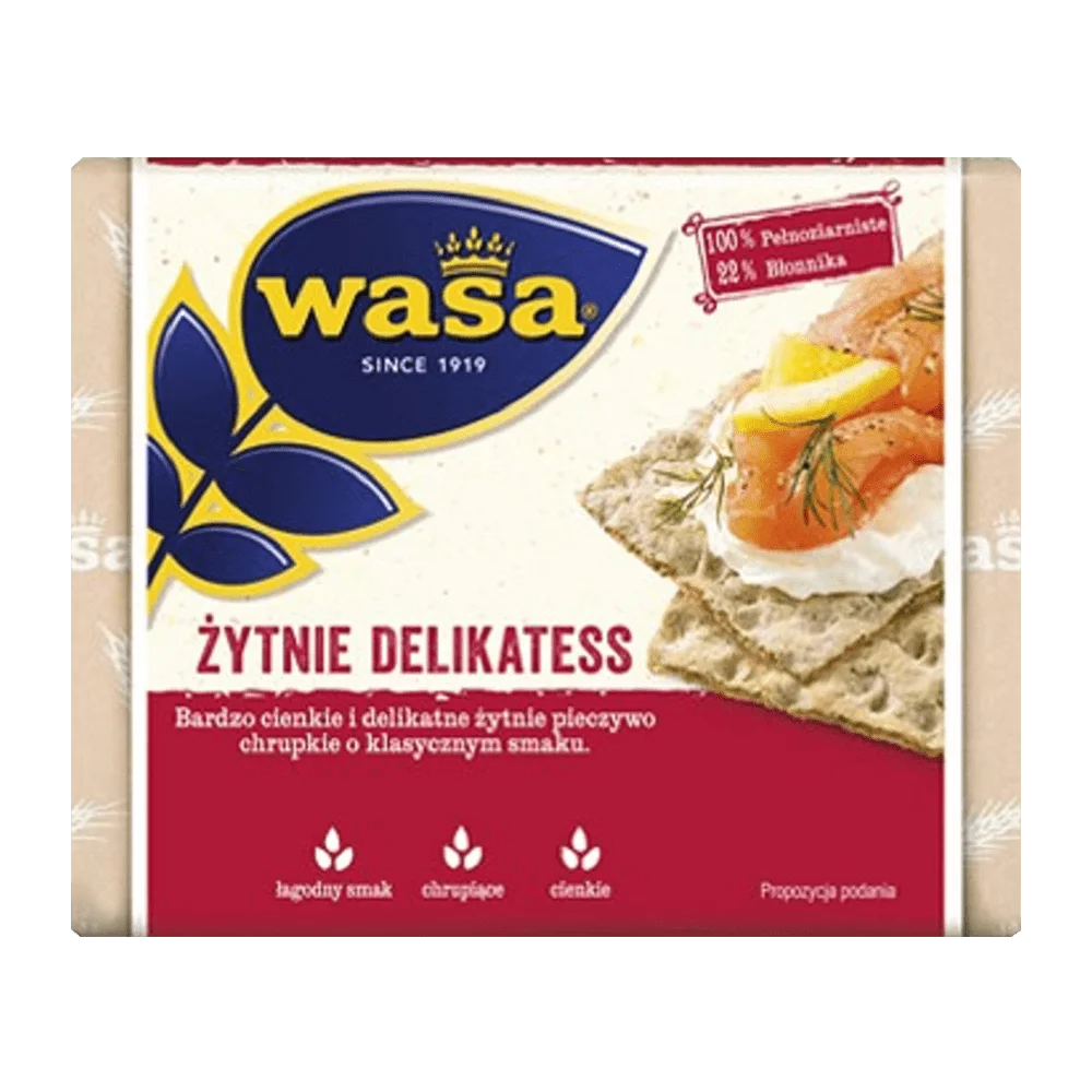 Pieczywo chrupkie żytnie delikatess 210g Wasa Barilla